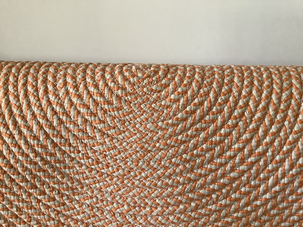 Braided Rug Round 4` Sunbrella Orange 1