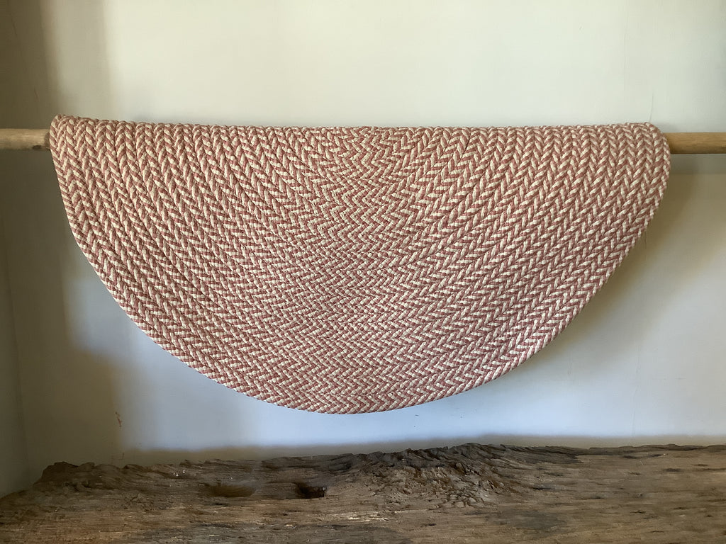 Braided Rug Round 4` Sunbrella Red 1