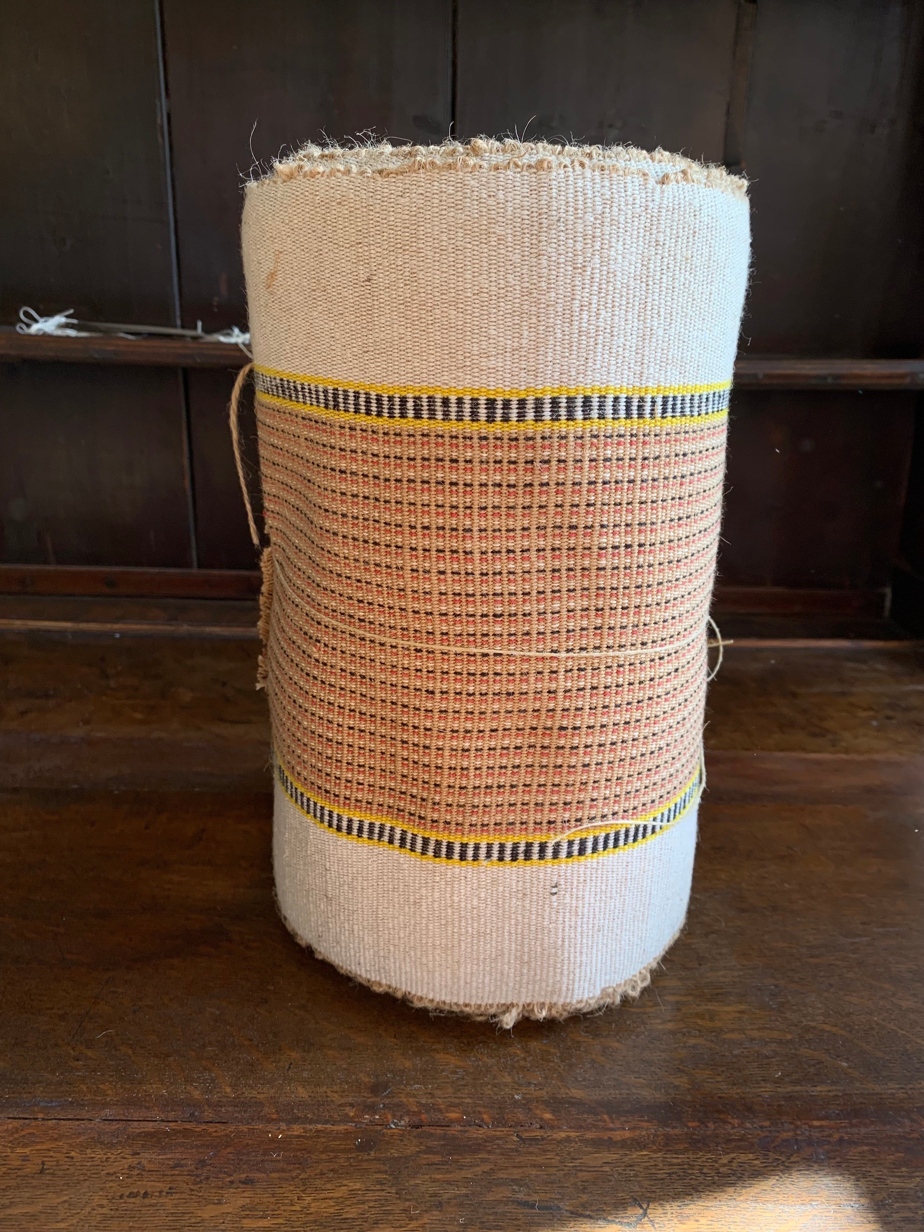 Cople Jute Runner - Cream, Burnt Orange, Charcoal, Flash of Yellow