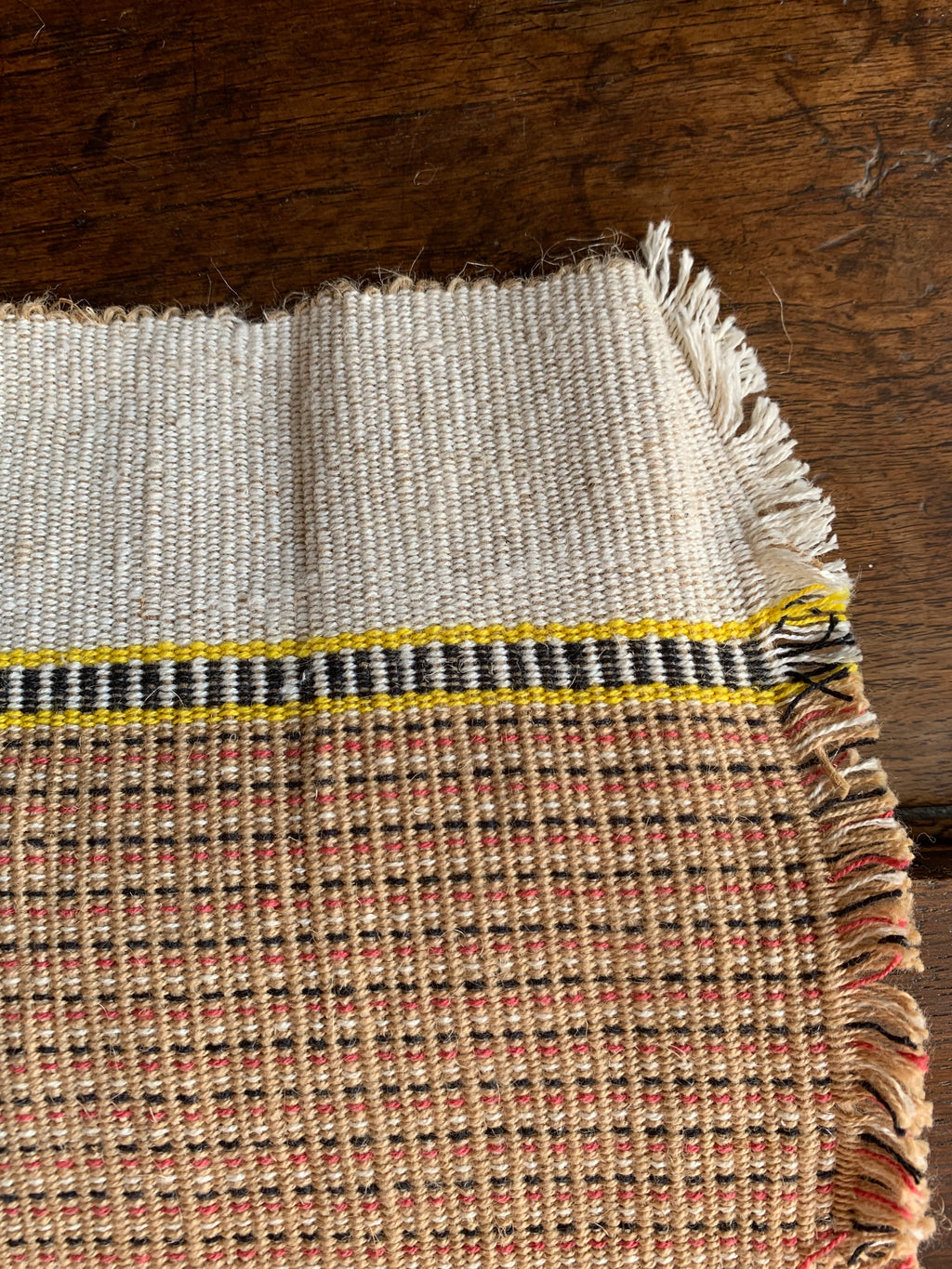 Cople Jute Runner - Off white, Burnt Orange, Charcoal, Flash of Yellow