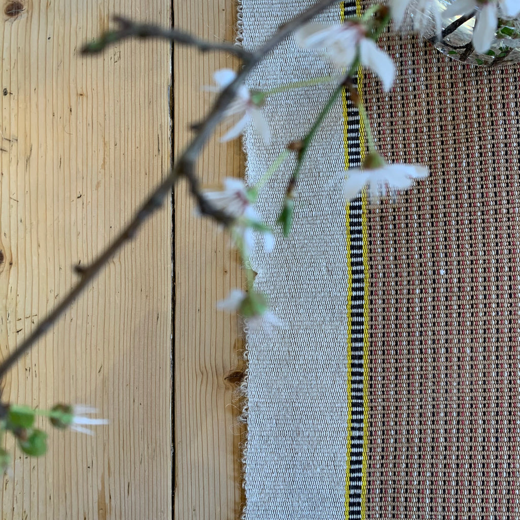 Cople Jute Runner - Off white, Burnt Orange, Charcoal, Flash of Yellow