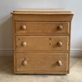 Antique Pine 3 Drawer Chest of Drawers