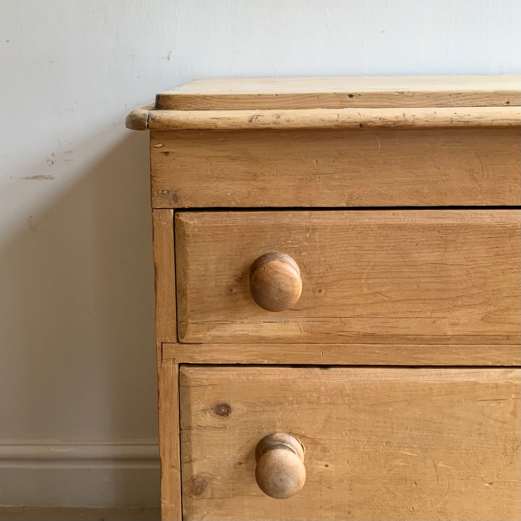 Antique Pine 3 Drawer Chest of Drawers