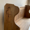 Antique Church Pew with 3 Leaf Clover
